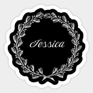 Jessica Floral Wreath Sticker